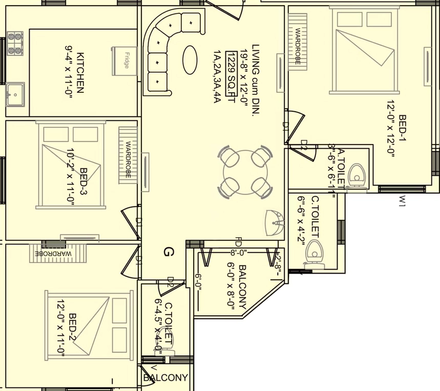 3 BHK Flat in Sri The Peak in Madhavaram, Chennai - Image 915286