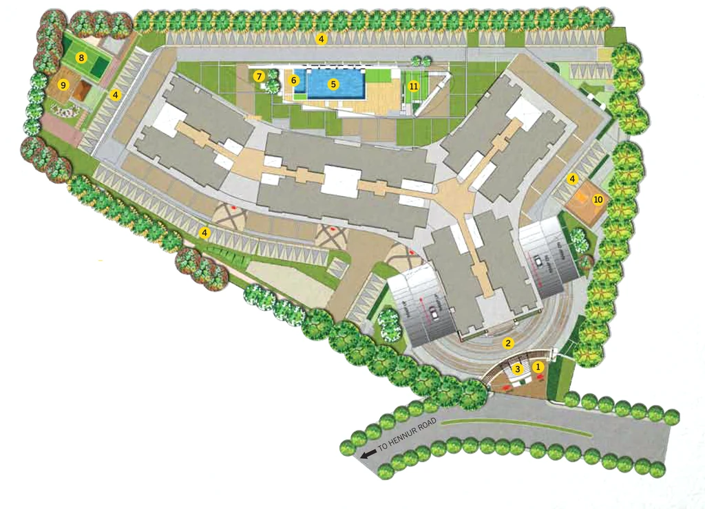 Master Plan of Brigade Altamont in Hennur Road, Bangalore - Image 396842