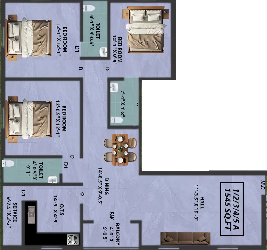 3 BHK Flat in Perfect Paramesh in Keelkattalai, Chennai - Image 915317