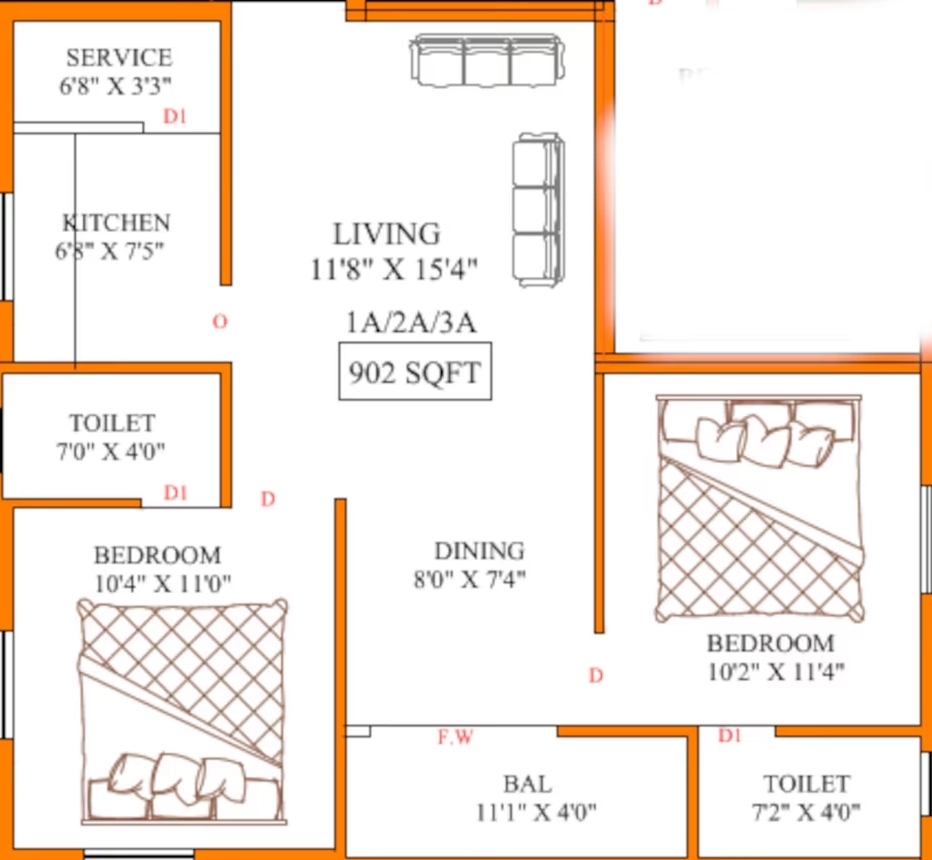 2 BHK Flat in Perfect Precise in Madipakkam, Chennai - Image 915319