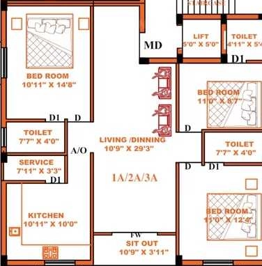3 BHK Flat in Perfect Prajana in Madipakkam, Chennai - Image 915325