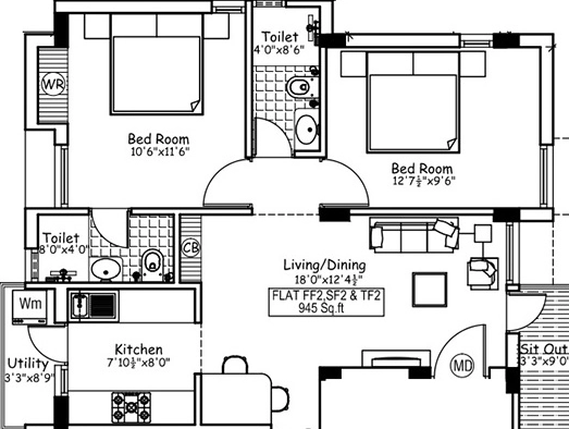 2 BHK Flat in Live Sree Balaji in Anna Nagar, Chennai - Image 915352