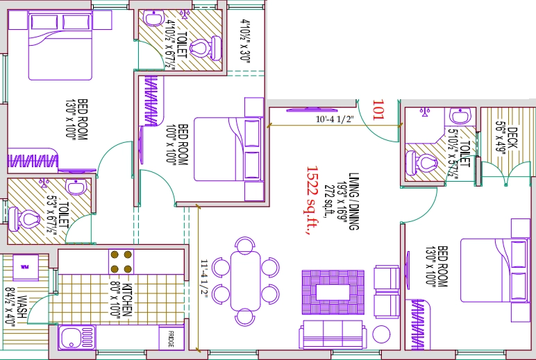 3 BHK Flat in Harmony Ayodhya in Kotturpuram, Chennai - Image 915386