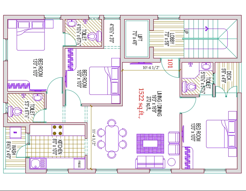 Floor Plan of Harmony Ayodhya in Kotturpuram, Chennai - Image 397028