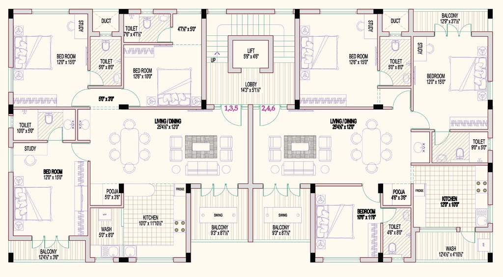 Floor Plan of Harmony Anugraha in Ashok Nagar, Chennai - Image 397053