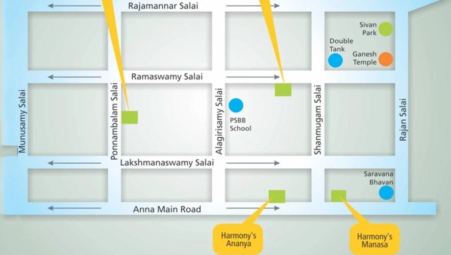 Location of Harmony Ananya in KK Nagar, Chennai - Image 397124