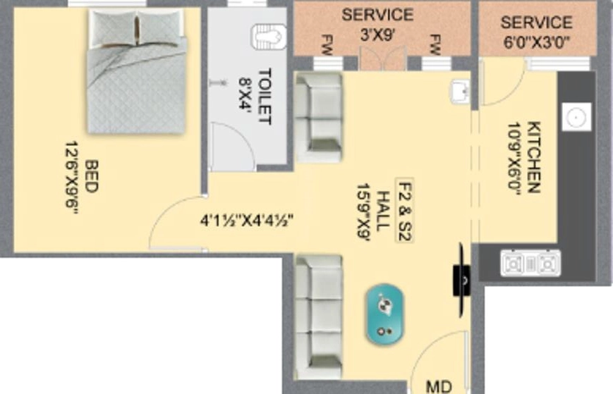1 BHK Flat in Minerva Spring Dale Fort in Mangadu, Chennai - Image 915461