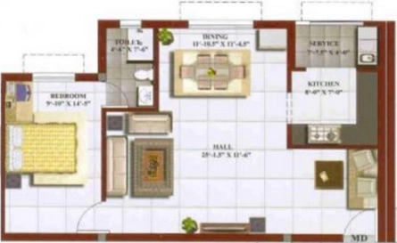 2 BHK Flat in Kaaviya Yuthika in Porur, Chennai - Image 915567