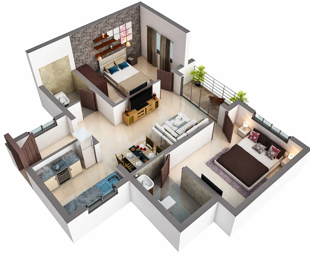 2 BHK Flat in Fomra Colours in Porur, Chennai - Image 915524