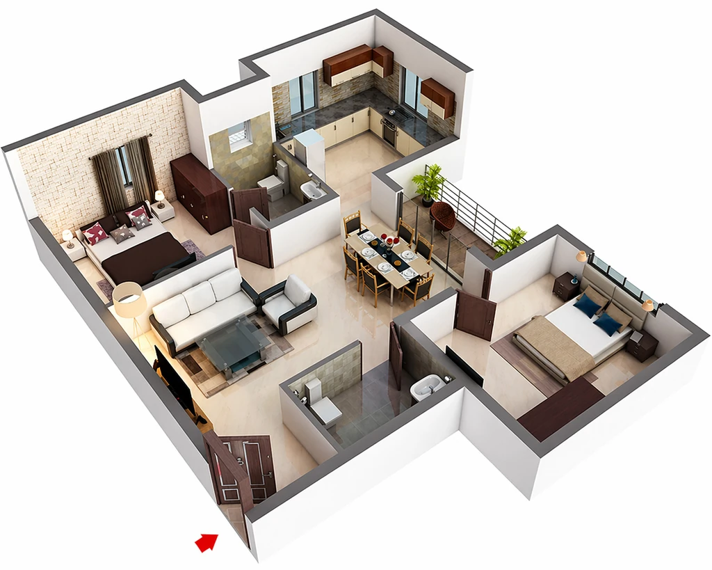 2 BHK Flat in Fomra Colours in Porur, Chennai - Image 915527