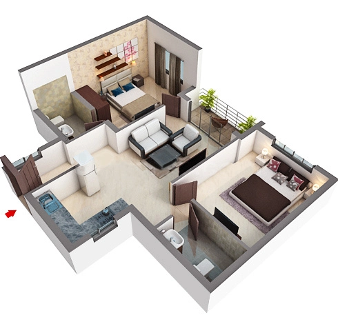 2 BHK Flat in Fomra Colours in Porur, Chennai - Image 915522
