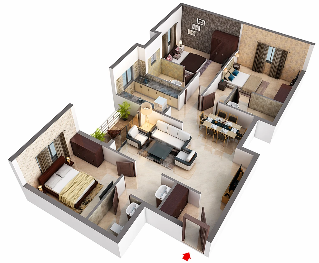 3 BHK Flat in Fomra Colours in Porur, Chennai - Image 915528