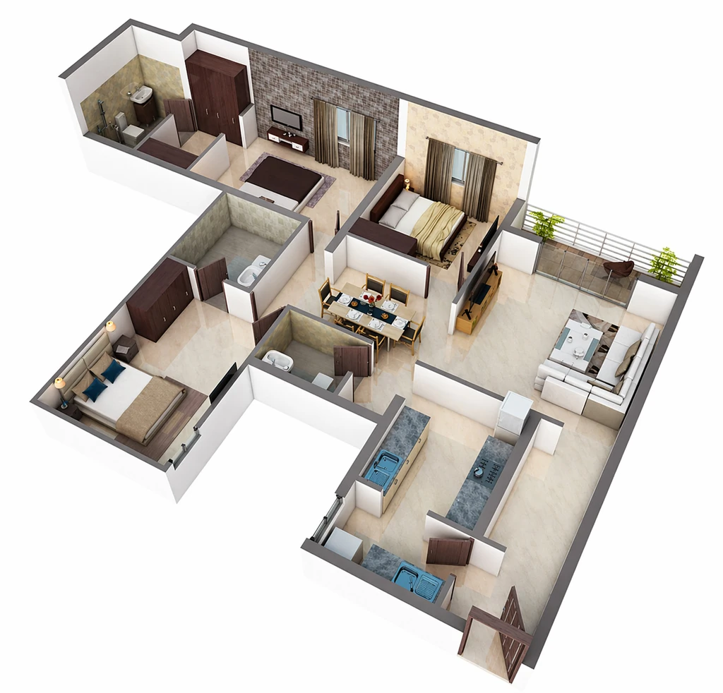 3 BHK Flat in Fomra Colours in Porur, Chennai - Image 915529
