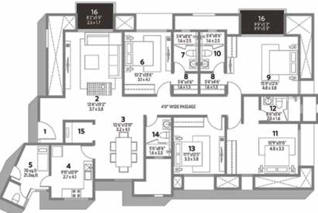 4 BHK Flat in House Hiranandani Bayview in Egattur, Chennai - Image 915559