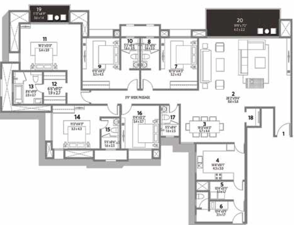5 BHK Flat in House Hiranandani Bayview in Egattur, Chennai - Image 915560
