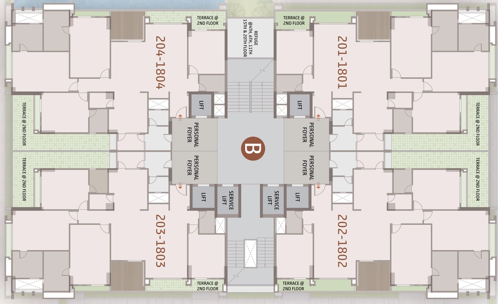 Floor Plan of Maa Swati Signia in Prahlad Nagar, Ahmedabad - Image 397551