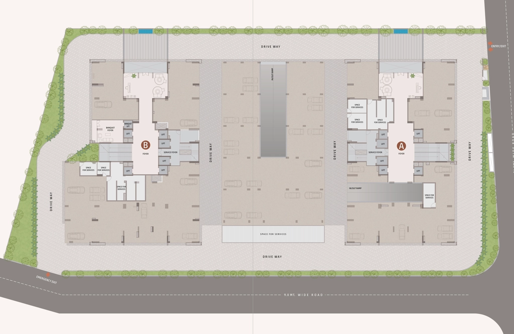 Master Plan of Maa Swati Signia in Prahlad Nagar, Ahmedabad - Image 397553