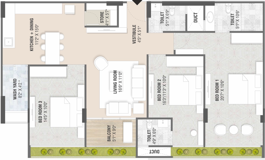 3 BHK Flat in Swara Sky Park in Ambawadi, Ahmedabad - Image 915629