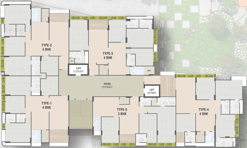 Floor Plan of Swara Sky Park in Ambawadi, Ahmedabad - Image 397536