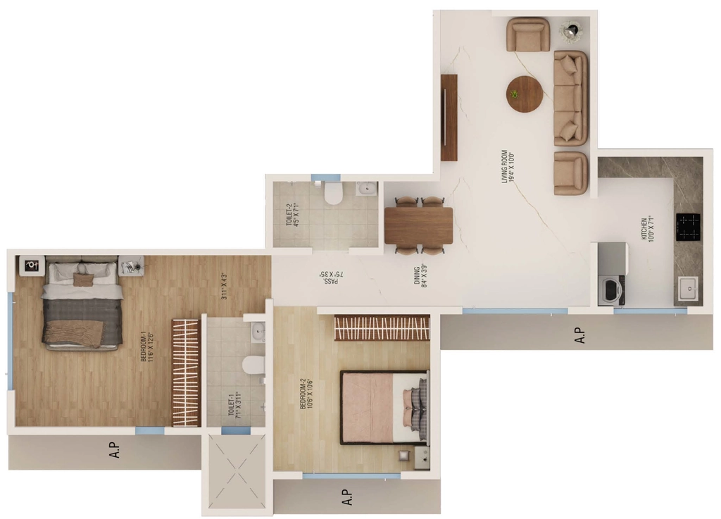 2 BHK Flat in Dream Nityanand Chsl in Naupada, Thane - Image 915508