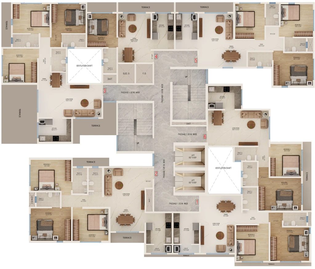 Floor Plan of Dream Nityanand Chsl in Naupada, Thane - Image 397296