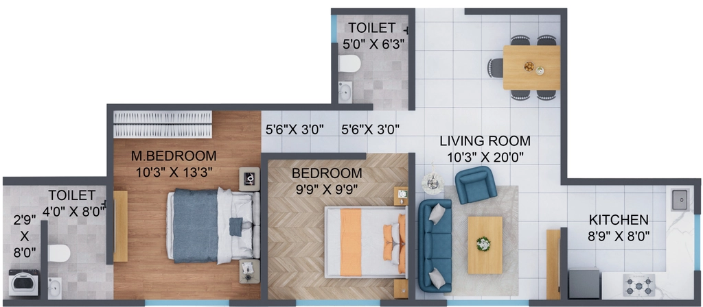 2 BHK Flat in Dream Pragati in Panch Pakhadi, Thane - Image 915512