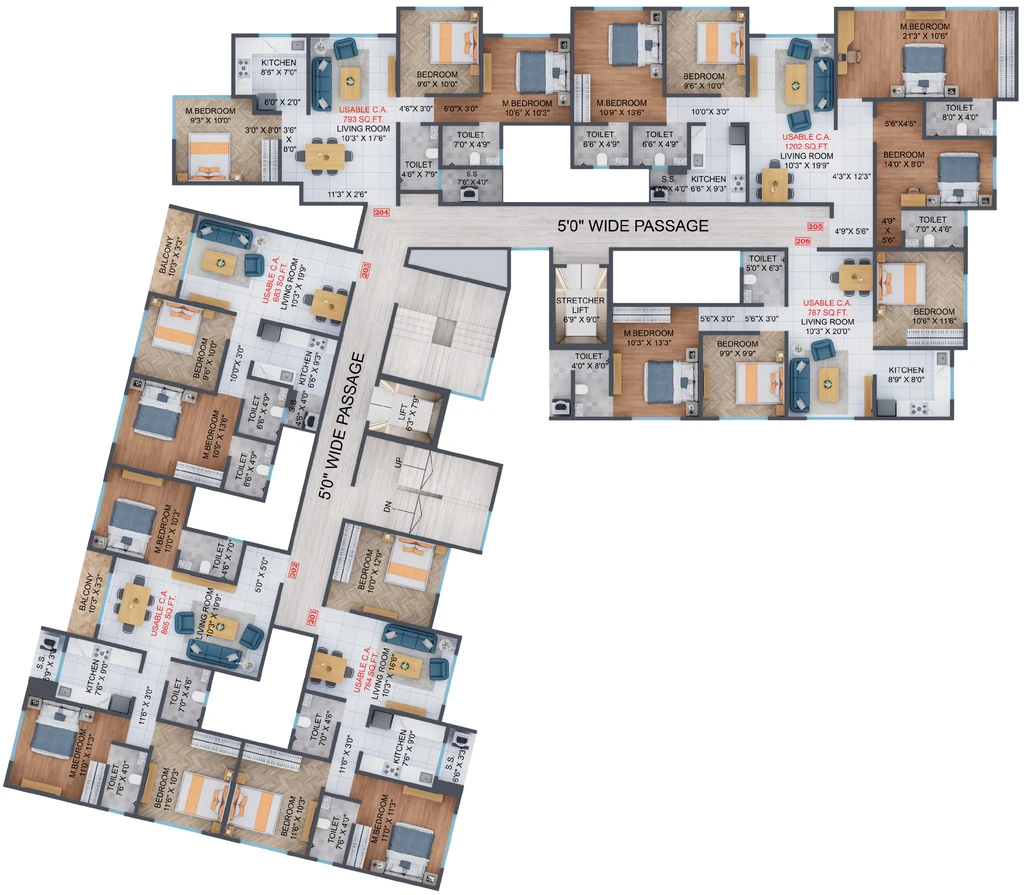 Floor Plan of Dream Pragati in Panch Pakhadi, Thane - Image 397301