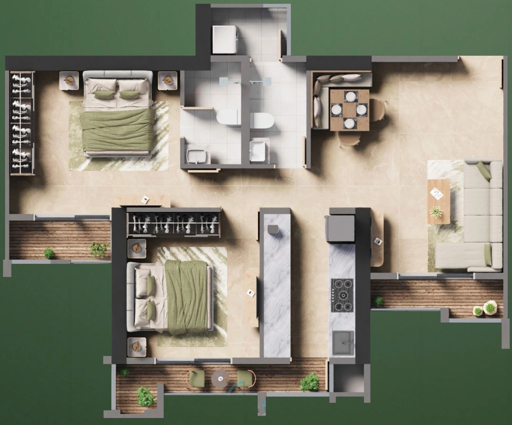 2 BHK Flat in Squarefeet Avatara The Forest Kingdom in Kasarvadavali, Thane - Image 915624