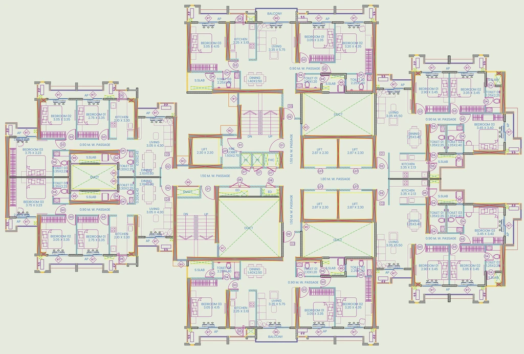Floor Plan of Squarefeet Avatara The Forest Kingdom in Kasarvadavali, Thane - Image 397522