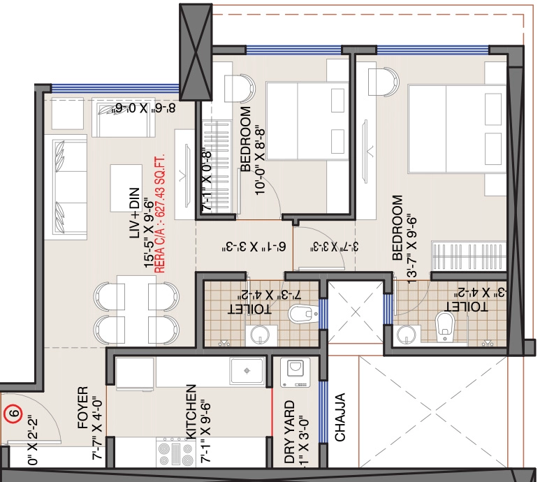 2 BHK Flat in Vaishno Sky in Malad East, Mumbai - Image 915635