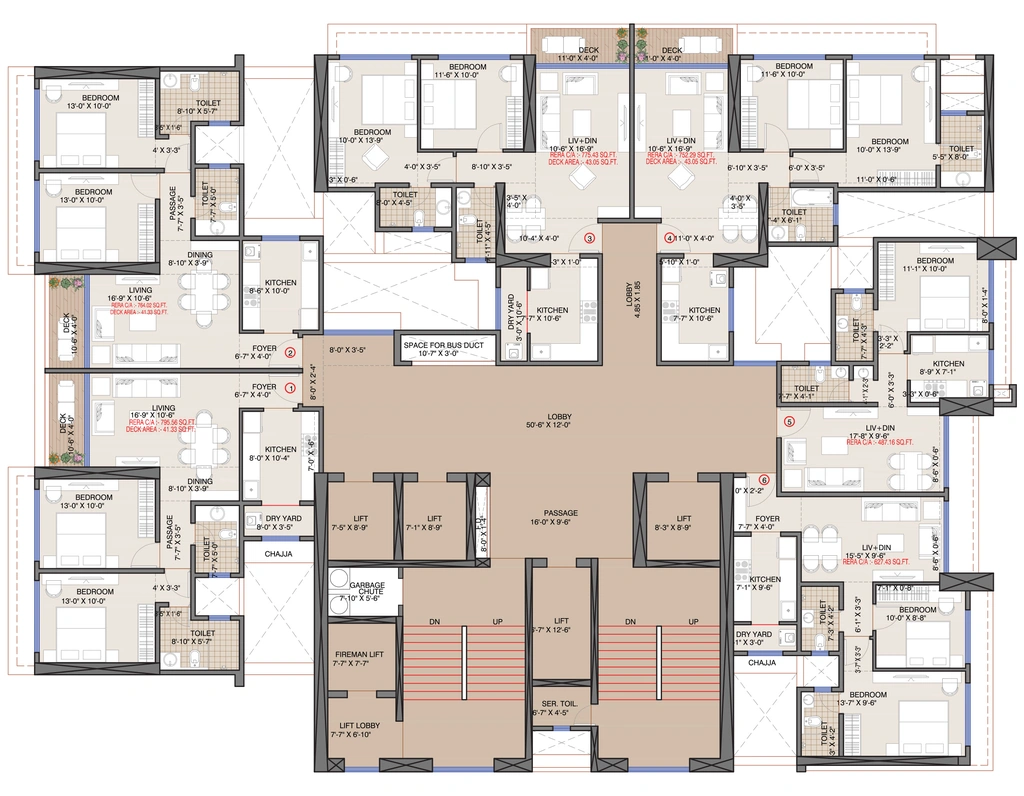 Floor Plan of Vaishno Sky in Malad East, Mumbai - Image 397559