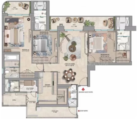 3 BHK Flat in Whiteland Westin Residences in Sector 103, Gurgaon - Image 915645