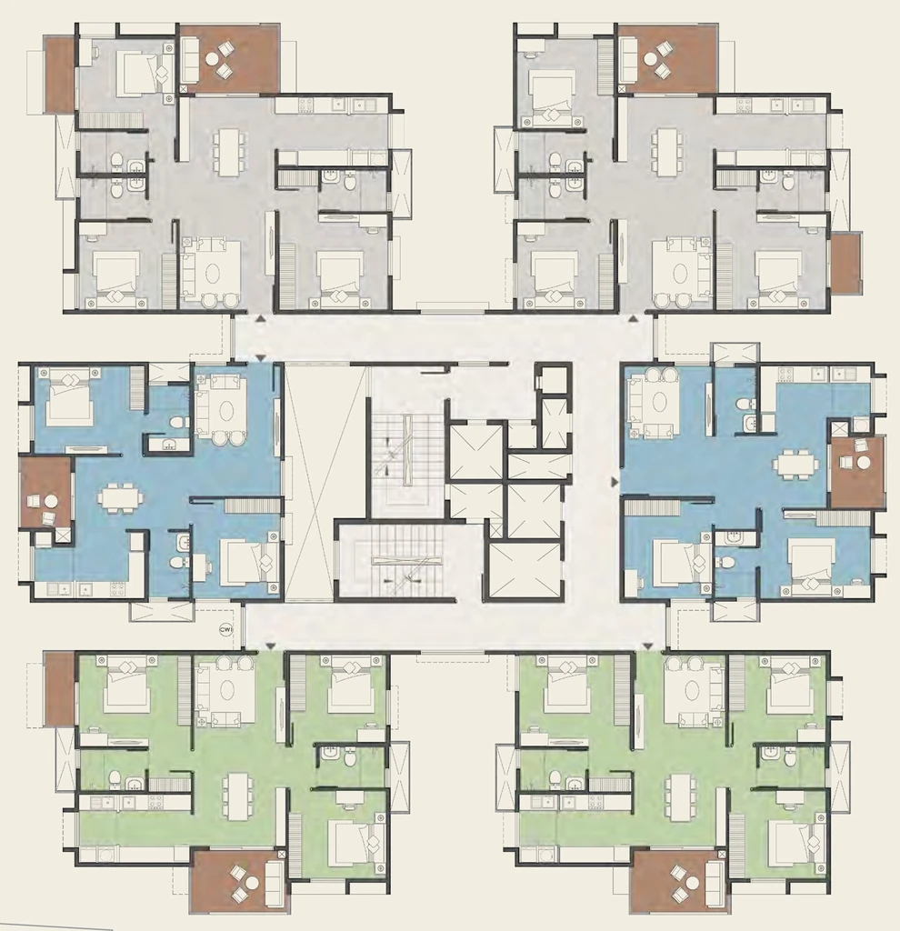 Floor Plan of Disha Harmony Gardens in Hennur Road, Bangalore - Image 397288