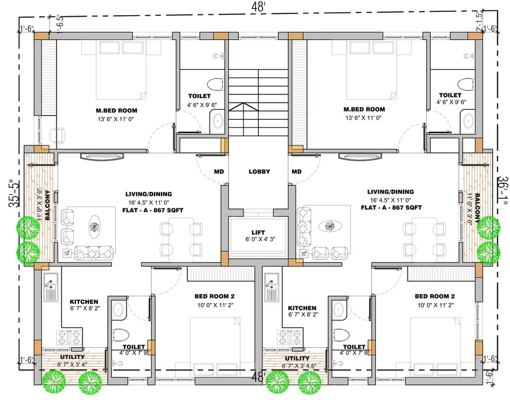 Floor Plan of V Square Avenue in Nanmangalam, Chennai - Image 397199