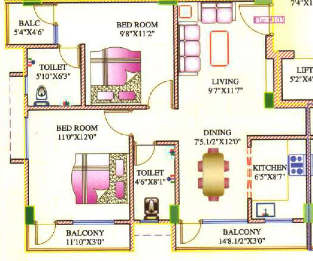 2 BHK Flat in Sai Indralaya Enclave in Kankarbagh, Patna - Image 916008