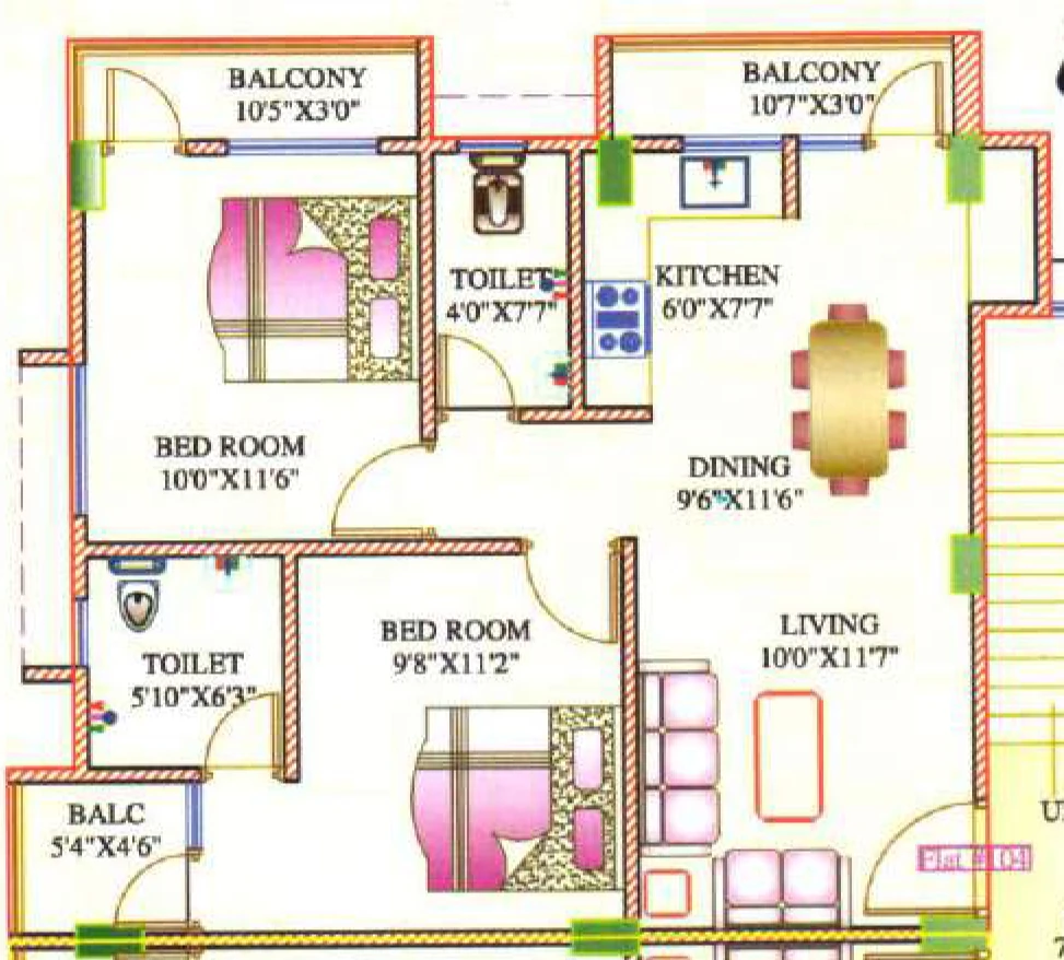 2 BHK Flat in Sai Indralaya Enclave in Kankarbagh, Patna - Image 916007