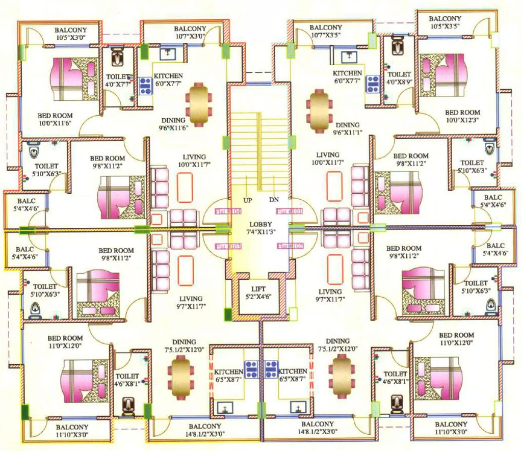Floor Plan of Sai Indralaya Enclave in Kankarbagh, Patna - Image 398342