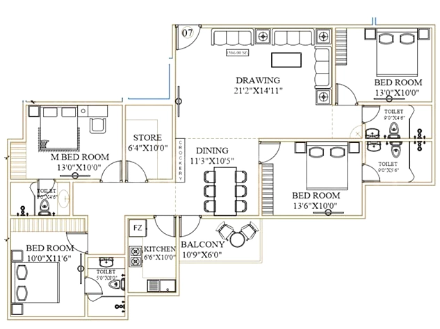4 BHK Flat in Neelgeet Kabilaso Enclave in Kankarbagh, Patna - Image 915974