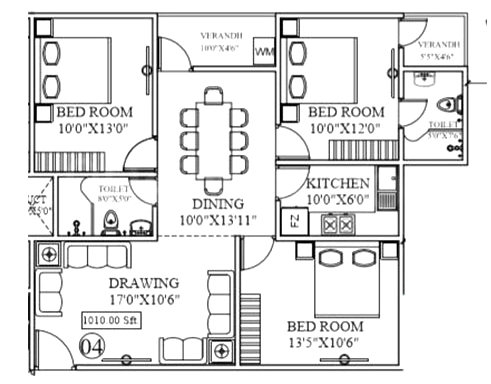 3 BHK Flat in Neelgeet Kabilaso Enclave in Kankarbagh, Patna - Image 915973