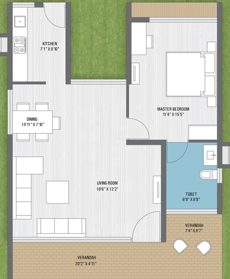 1 BHK Flat in Arvind Forreste in Kalol, Gandhinagar - Image 454823
