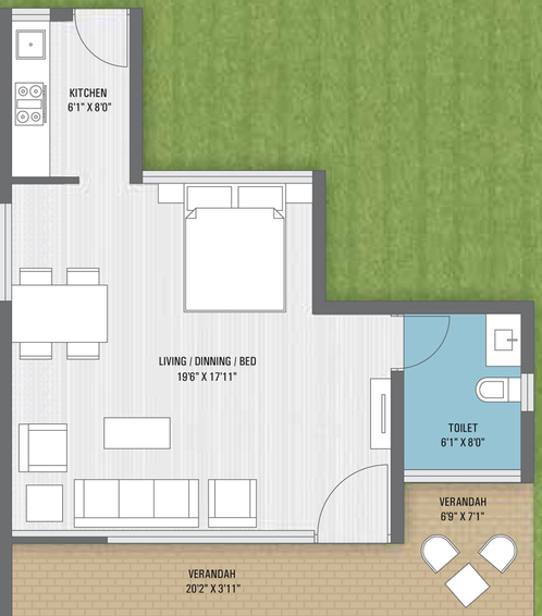 1 BHK Flat in Arvind Forreste in Kalol, Gandhinagar - Image 454822