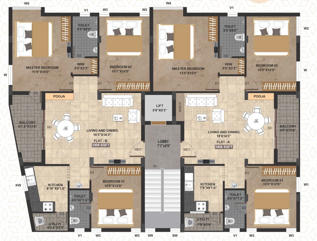Floor Plan of Sree Guru Vikas in Pallikaranai, Chennai - Image 397227