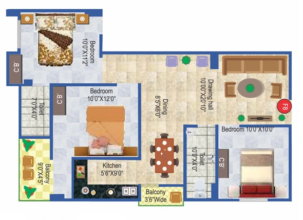 3 BHK Flat in Rajan Indralok Palace in Chitkohra, Patna - Image 916002