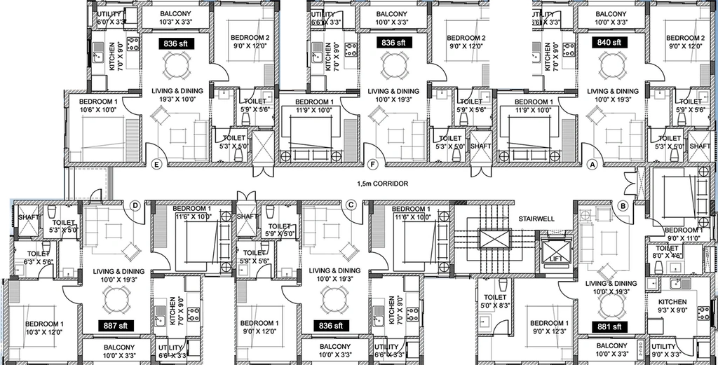 Floor Plan of Hansa Centurion in Thiruvottiyur, Chennai - Image 397232