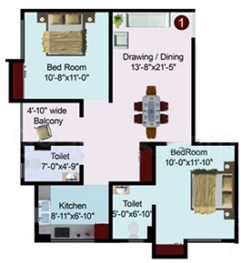 2 BHK Flat in Sai Randhri Apartment in Buddha Colony, Patna - Image 916014