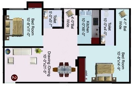 2 BHK Flat in Sai Randhri Apartment in Buddha Colony, Patna - Image 916015