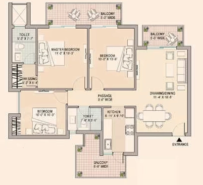 3 BHK Flat in Sri Anuanand Capital Centre in Saguna More, Patna - Image 916039
