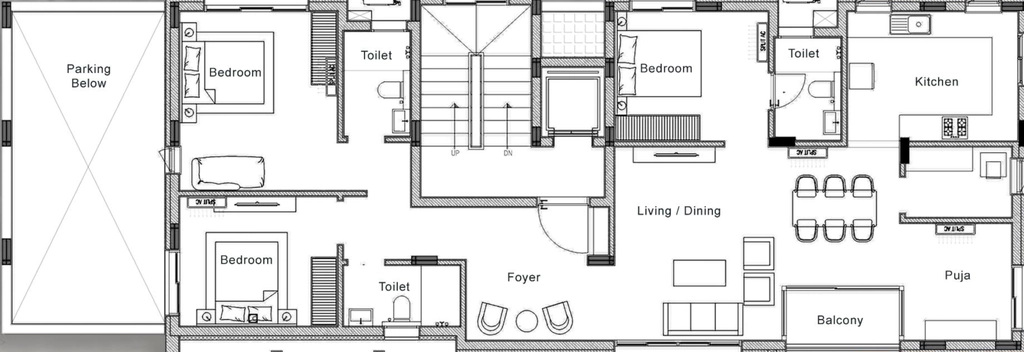 Floor Plan of Hansa Dwaraka in Choolaimedu, Chennai - Image 397263