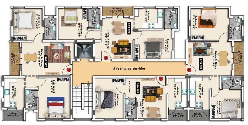 Floor Plan of Hansa Pooram in Tiruvallur, Chennai - Image 397268