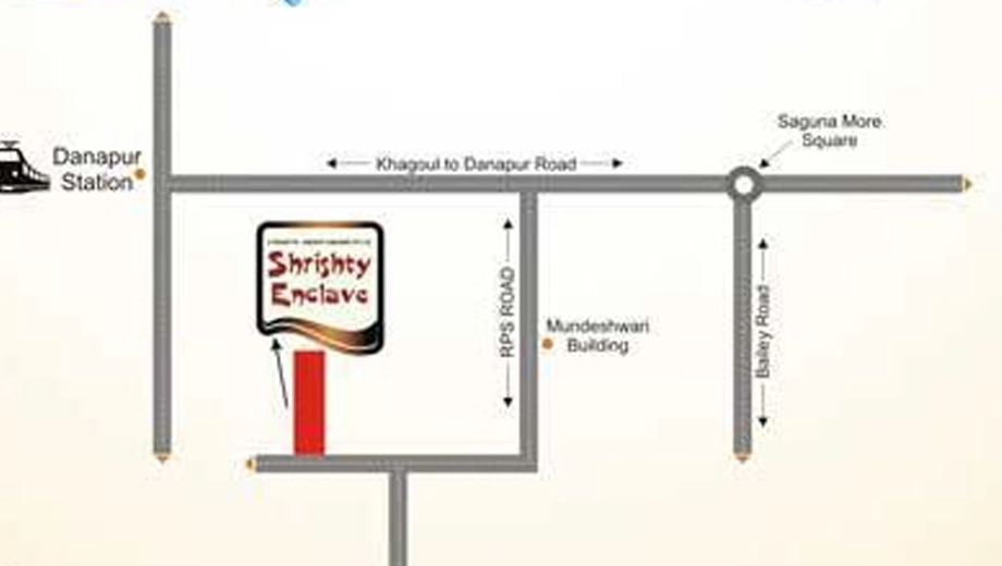 Location of Shrishty Enclave in Mustafapur, Patna - Image 398425